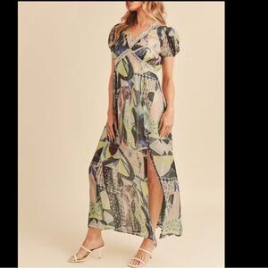 NWT AEMI+CO Abstract Print Maxi Dress - S, M, L